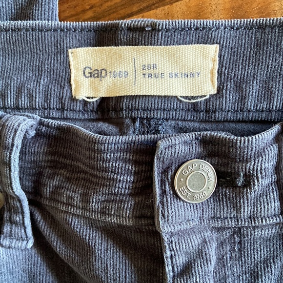 GAP Cords Stretch Corduroys 1969 True Skinny Corduroy Pants Jeans Bottoms 28R - Picture 5 of 8